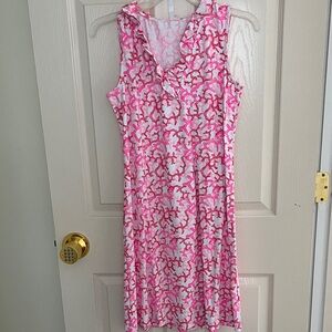 Lulu-B Pink and White Sleeveless Dress